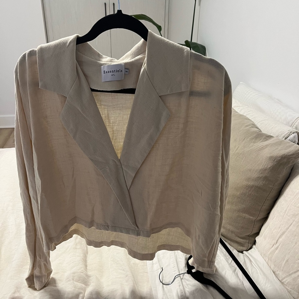 Essential Beige Sheer Blouse - Picture 1 of 2